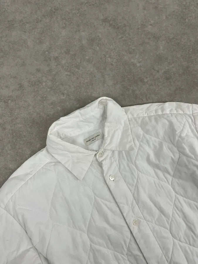 Dries Van Noten White Quilted Effect Shirt SPMwORc 4