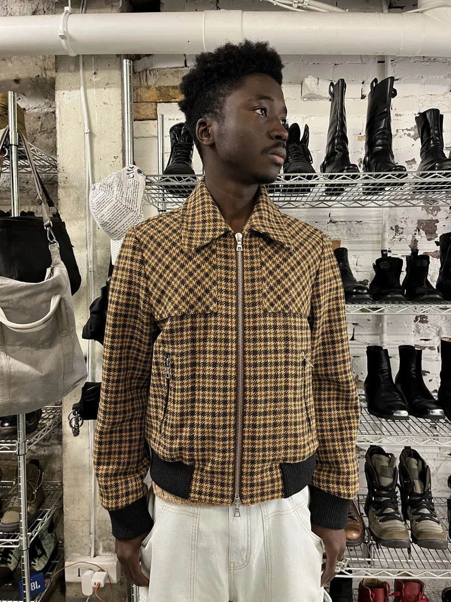 Dries Van Noten Wool Tartan Camel Jacket geFgeII 2