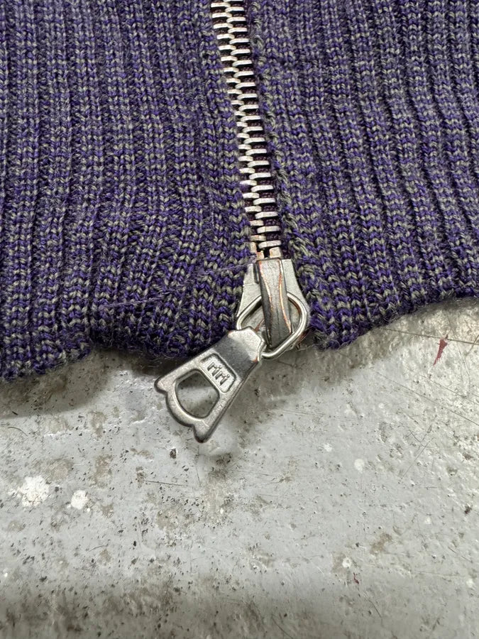Drives Van Noten Wool Merino Purple Zip-Up (L/XL) 2