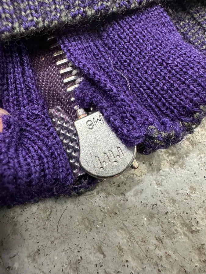 Drives Van Noten Wool Merino Purple Zip-Up (L/XL) 6