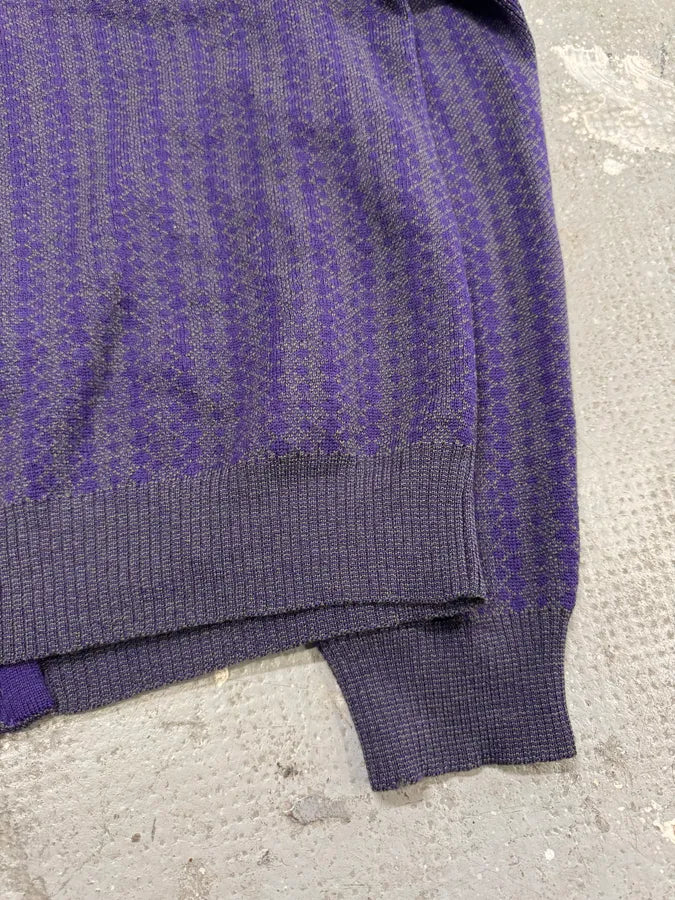 Drives Van Noten Wool Merino Purple Zip-Up (L/XL) 8