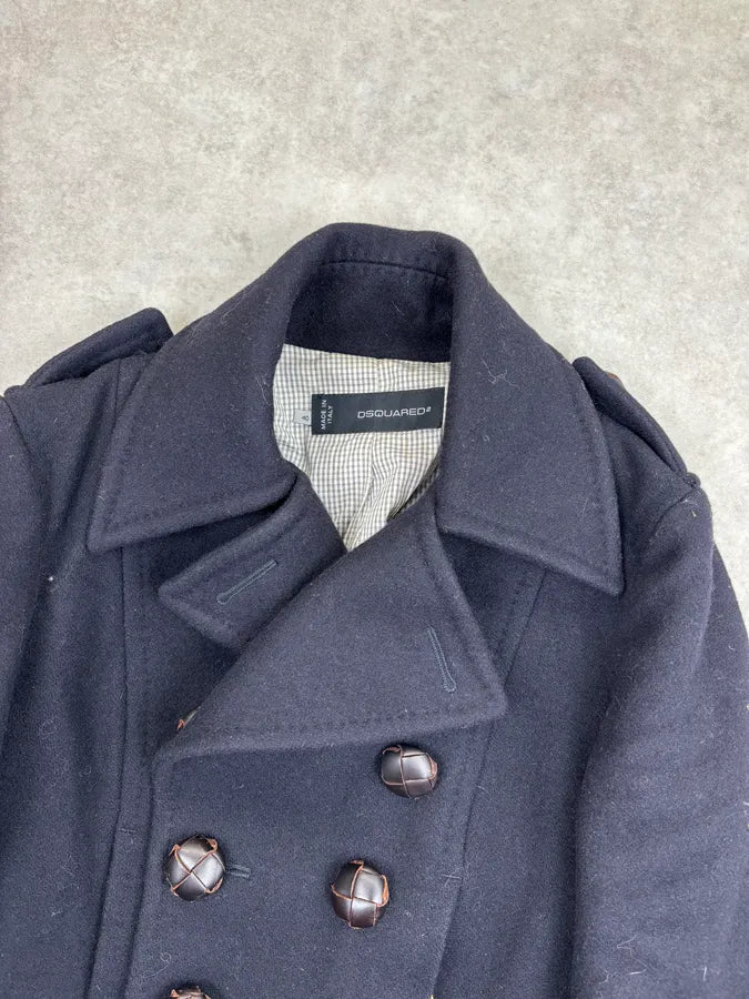 AW2009 Dsquared Navy Buttoned Wool Officer Jacket  WFRmrim 4