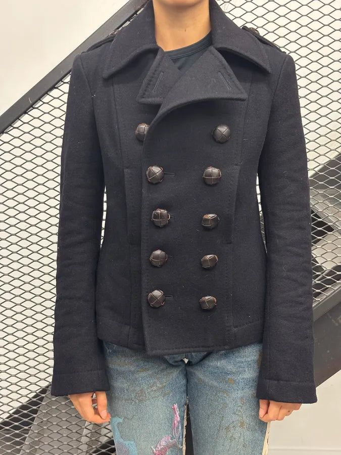 AW2009 Dsquared Navy Buttoned Wool Officer Jacket  WFRmrim 1
