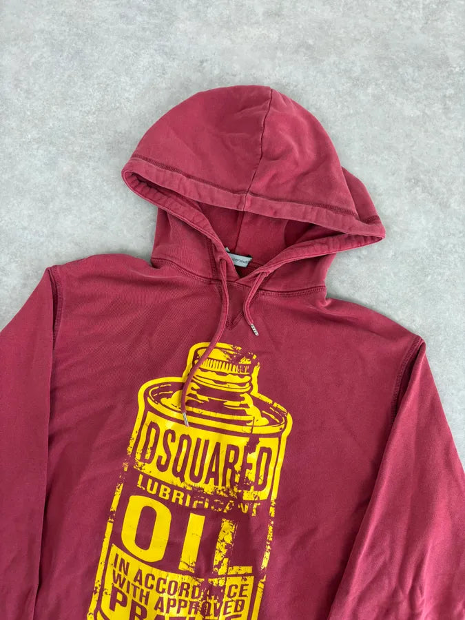 AW2009 Dsquared2 Red & Yellow “Oil” Hoodie HdqWsvN 1