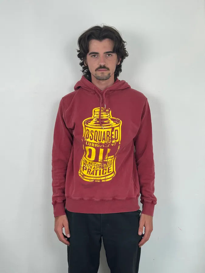 AW2009 Dsquared2 Red & Yellow “Oil” Hoodie HdqWsvN 2