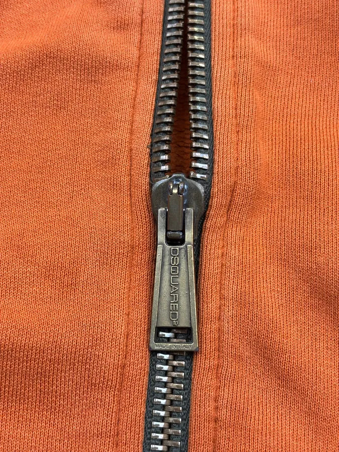 AW2005 Dsquared2 Orange Jesus Friend Zip-up Hoodie GdZdDir 8