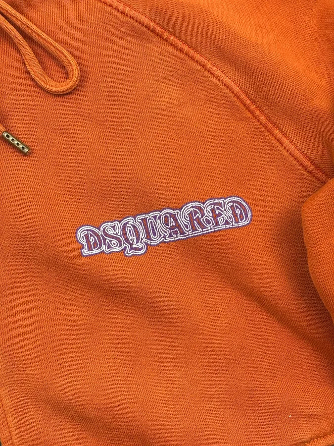 AW2005 Dsquared2 Orange Jesus Friend Zip-up Hoodie GdZdDir 7