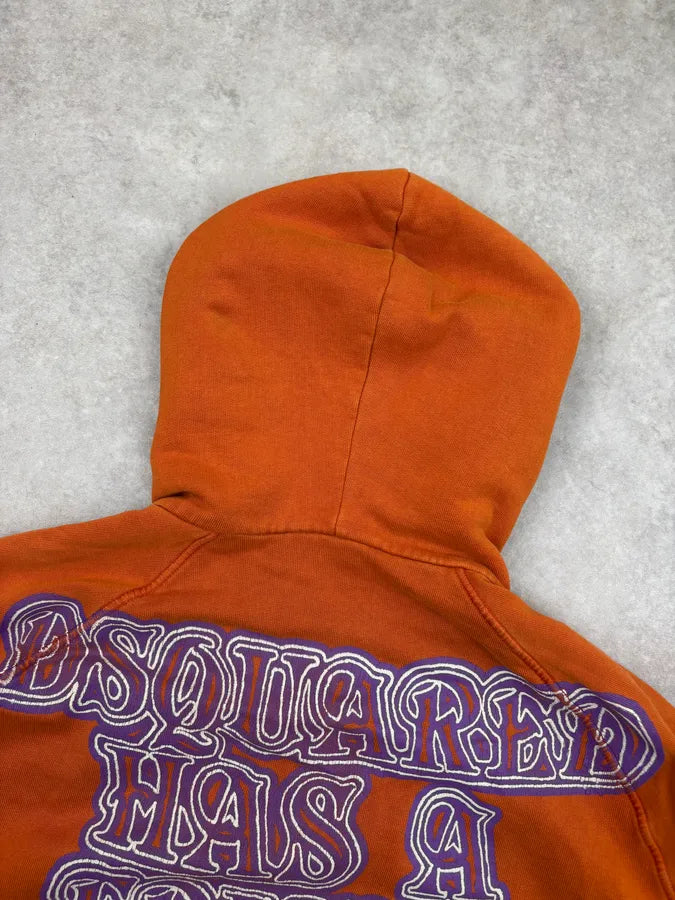 AW2005 Dsquared2 Orange Jesus Friend Zip-up Hoodie GdZdDir 5