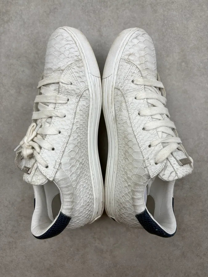 Dsquared White Python Leather Low Sneakers PwHyLyc 2