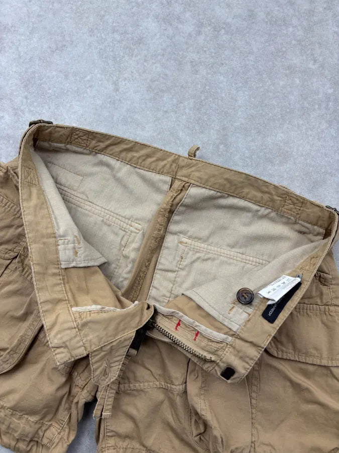 SS2008 Dsquared2 Beige Multi Pockets Cargo Shorts EqtTdZo 9