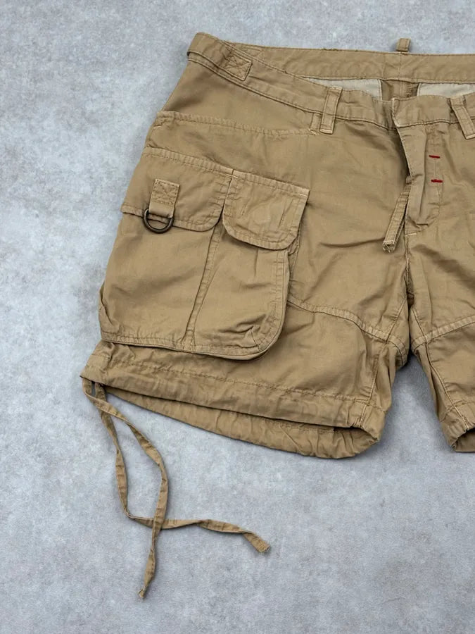 SS2008 Dsquared2 Beige Multi Pockets Cargo Shorts EqtTdZo 4