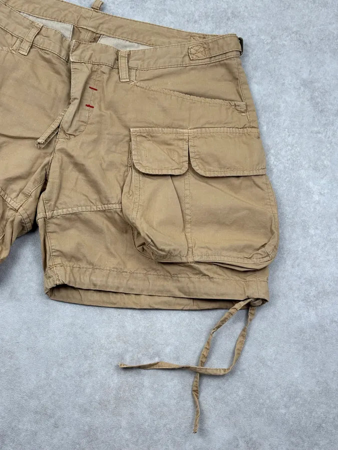 SS2008 Dsquared2 Beige Multi Pockets Cargo Shorts EqtTdZo 5
