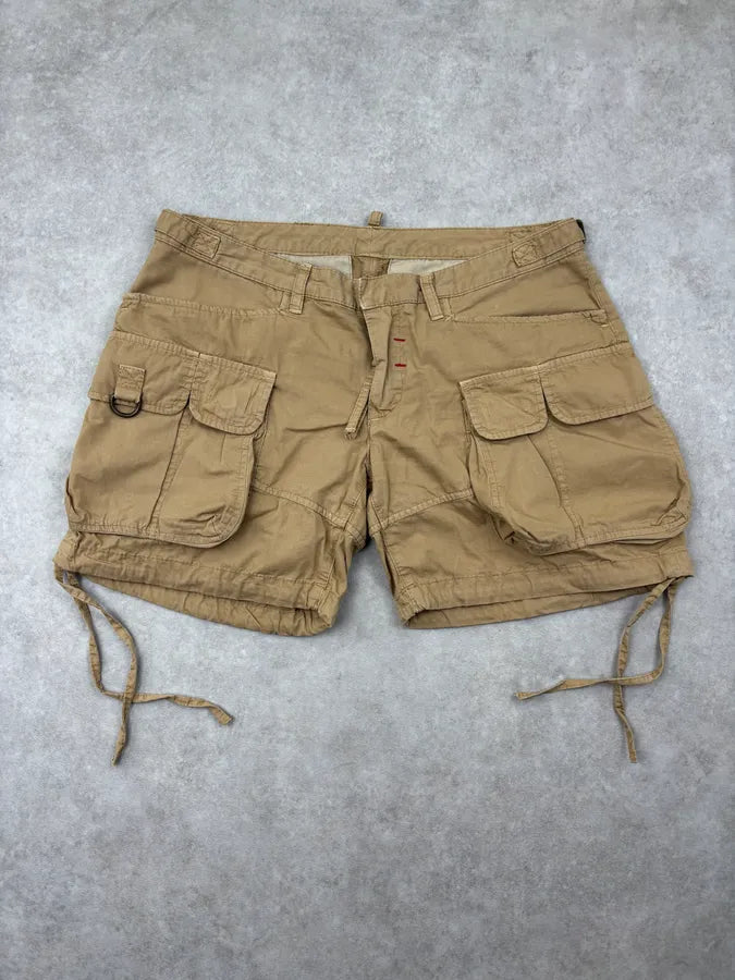 SS2008 Dsquared2 Beige Multi Pockets Cargo Shorts EqtTdZo 3