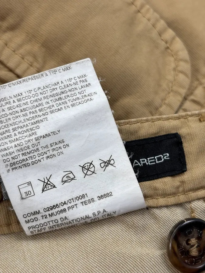 SS2008 Dsquared2 Beige Multi Pockets Cargo Shorts EqtTdZo 11