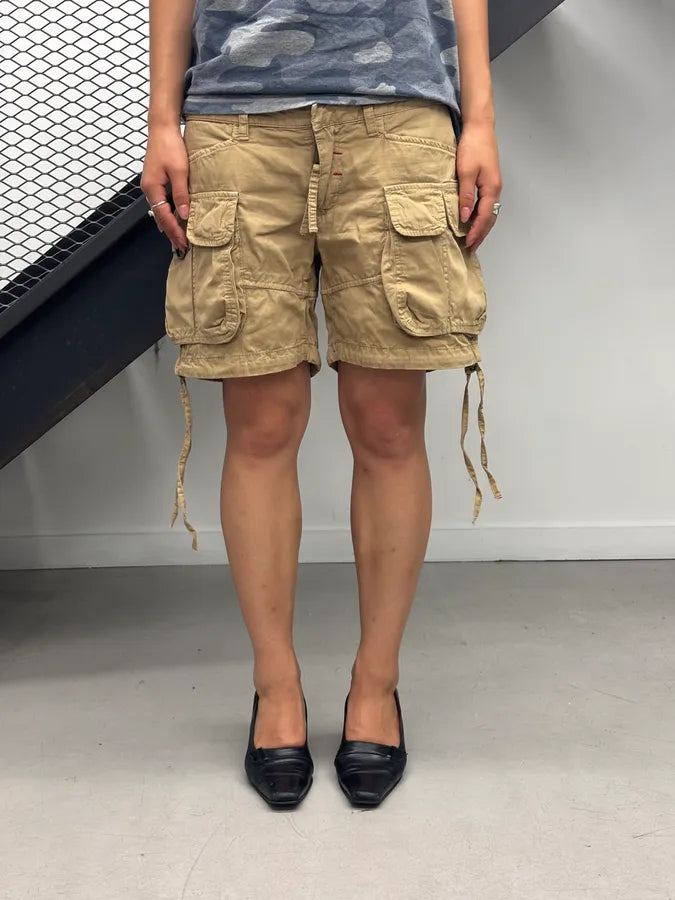 SS2008 Dsquared2 Beige Multi Pockets Cargo Shorts EqtTdZo 0