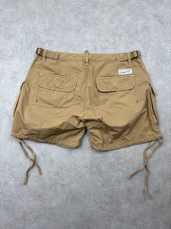 SS2008 Dsquared2 Beige Multi Pockets Cargo Shorts EqtTdZo 7