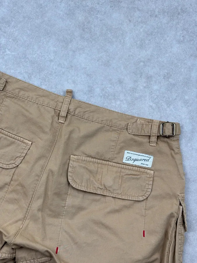 SS2008 Dsquared2 Beige Multi Pockets Cargo Shorts EqtTdZo 8
