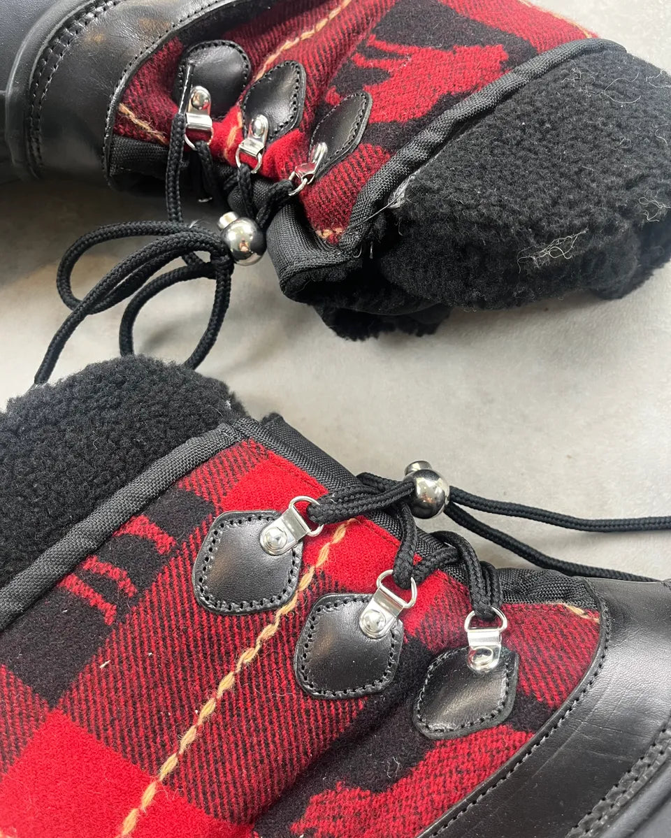 Dsquared2 Black & Red Tartan Snow Boots NrbBLIO 4