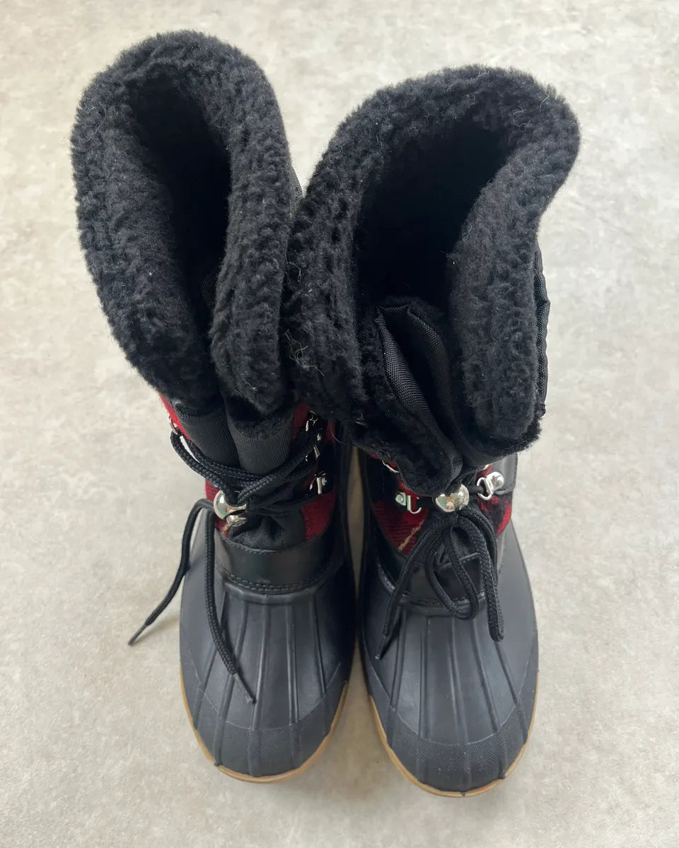 Dsquared2 Black & Red Tartan Snow Boots NrbBLIO 5
