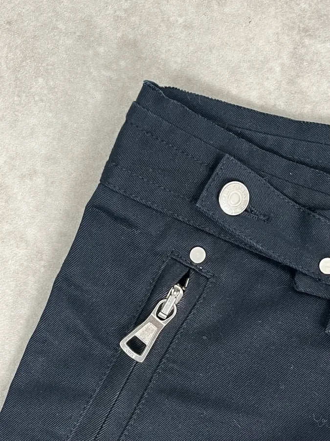AW2002 Dsquared2 Black Buttoned Zip Bootleg Pants YqRWesa 9
