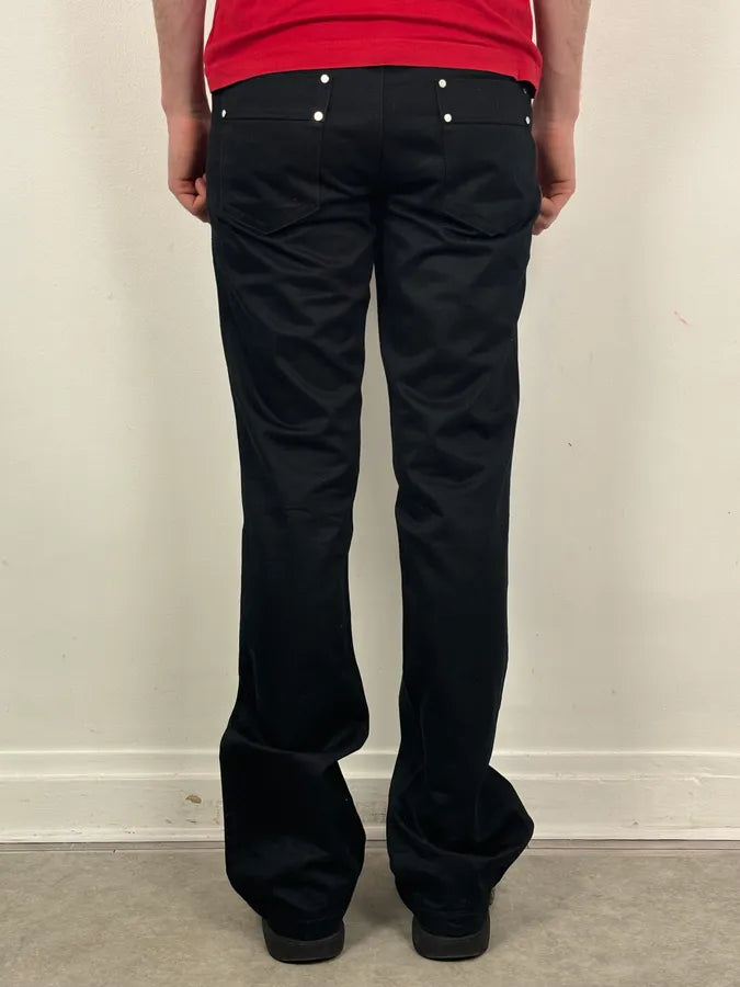 AW2002 Dsquared2 Black Buttoned Zip Bootleg Pants YqRWesa 2