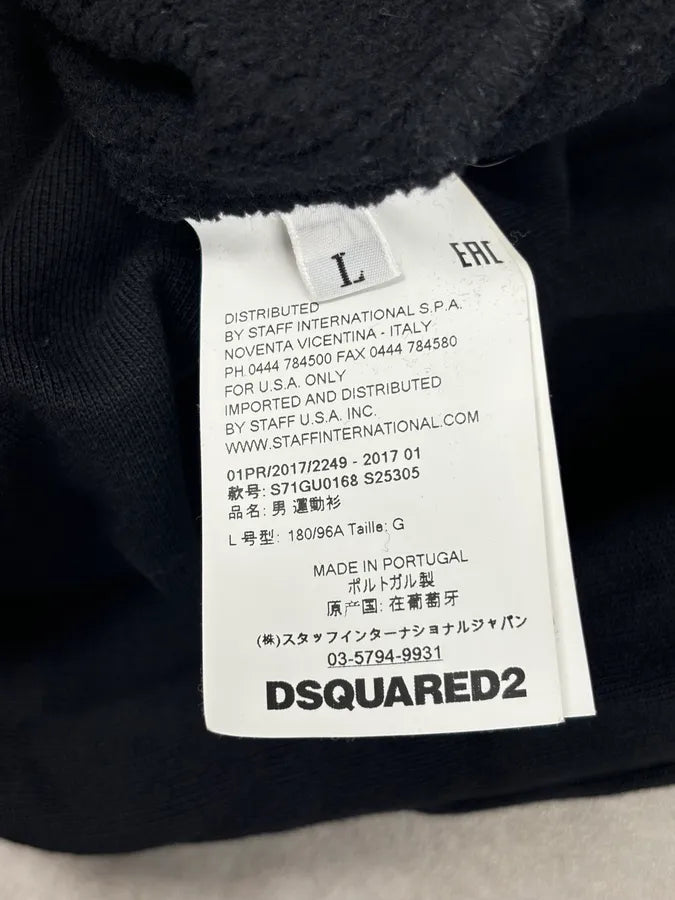 SS2017 Dsquared2 Black Newspapers Logo Hoodie BSQktYT 8