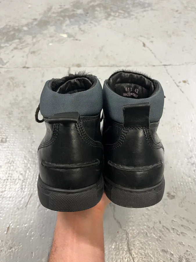 Dsquared2 Black Fur Leather Shoes eWRHEtK 4