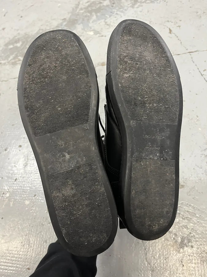 Dsquared2 Black Fur Leather Shoes eWRHEtK 5