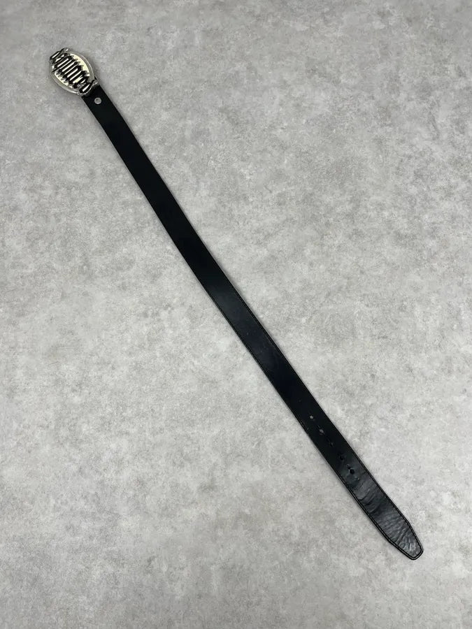Dsquared2 Black Gothic Leather Belt OnvZcWu 6