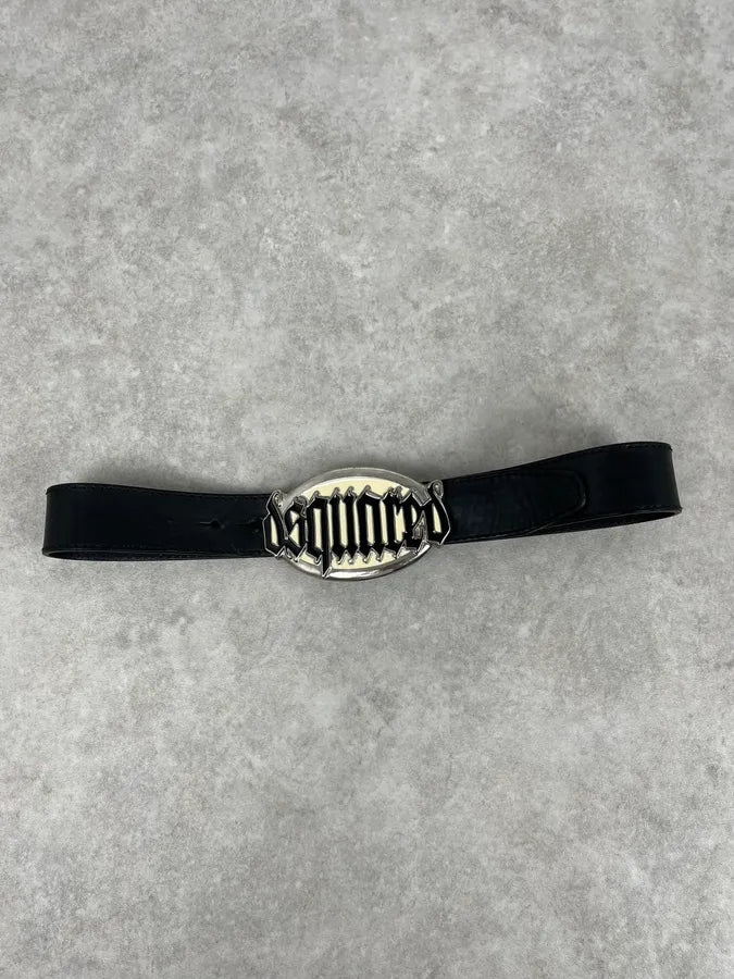 Dsquared2 Black Gothic Leather Belt OnvZcWu 2