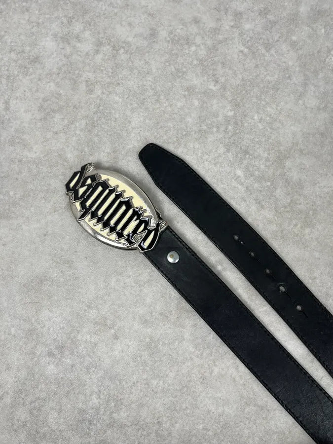 Dsquared2 Black Gothic Leather Belt OnvZcWu 3