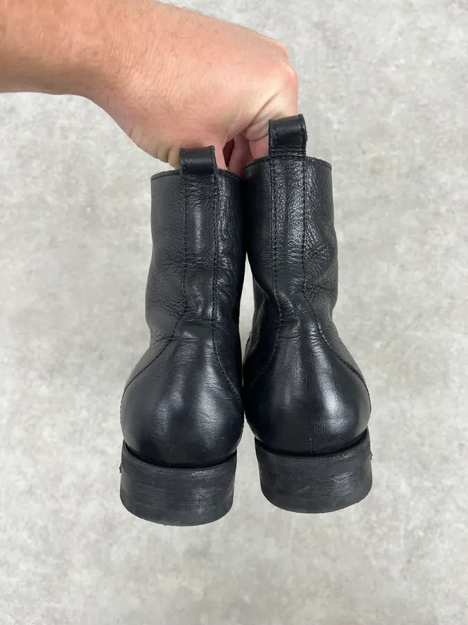 Dsquared2 Black High Leather Zip Boots PihgdKV 4
