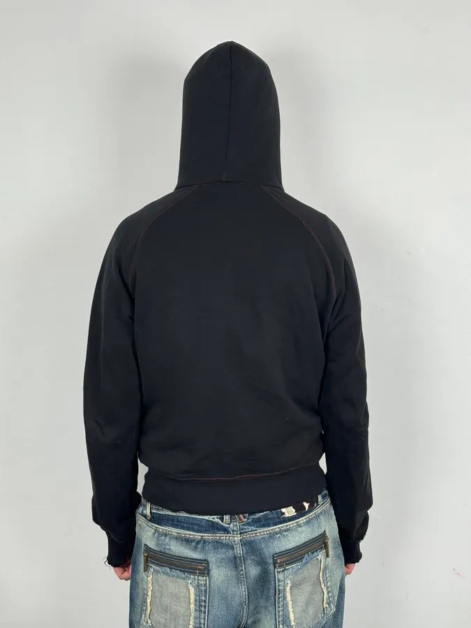 2000s Dsquared2 Black Distressed Zip-up Hoodie APhfFkE 2