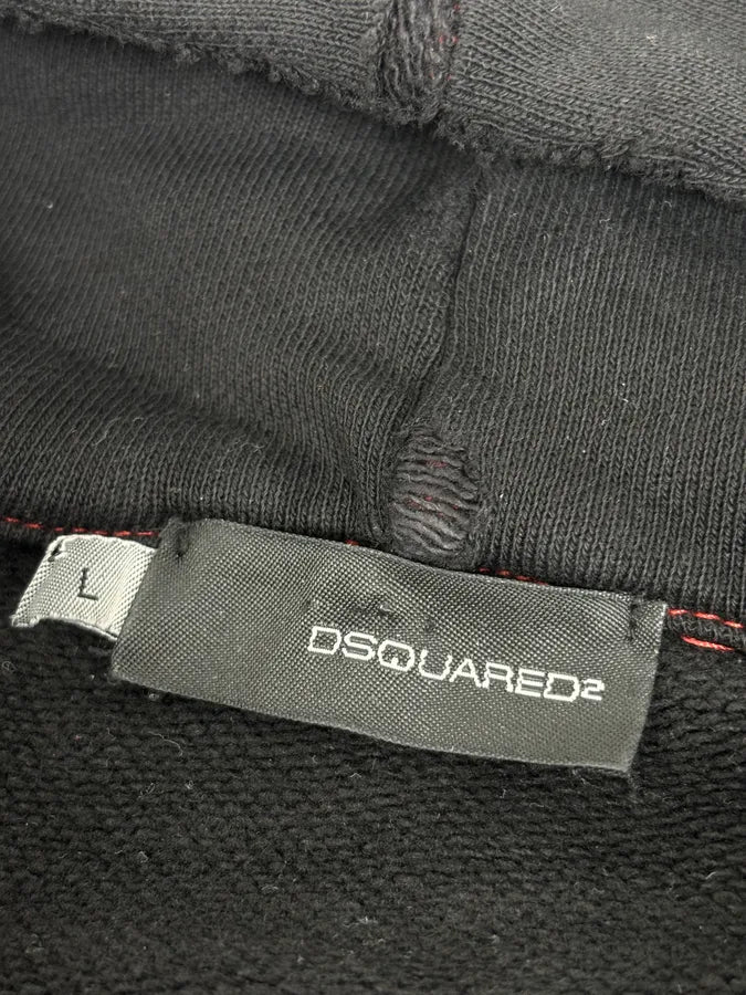 2000s Dsquared2 Black Distressed Zip-up Hoodie APhfFkE 10