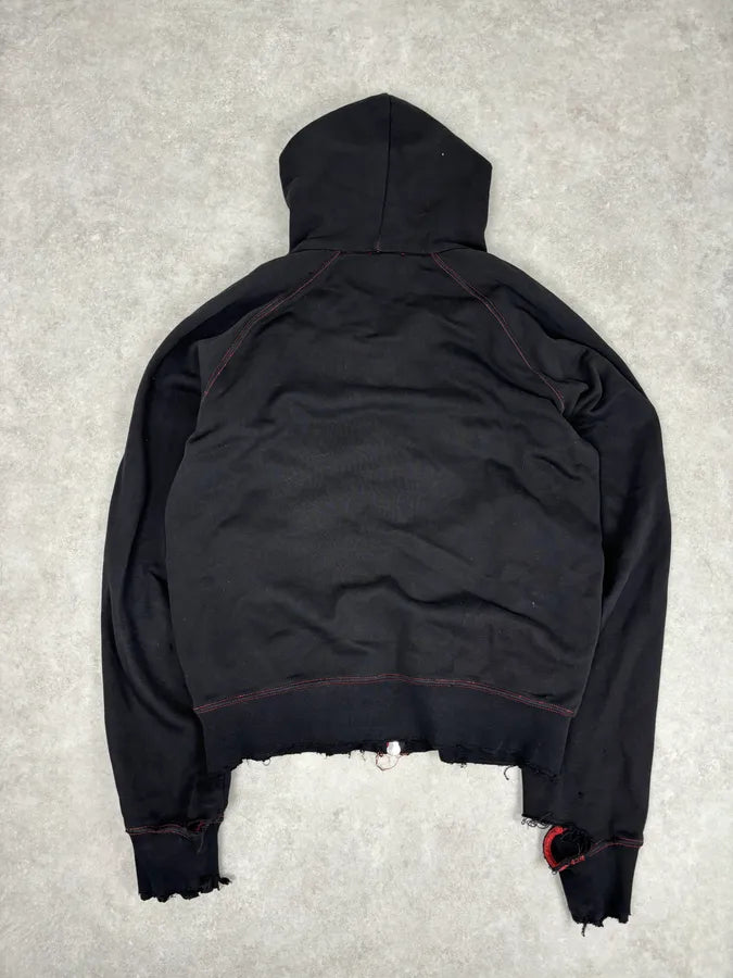 2000s Dsquared2 Black Distressed Zip-up Hoodie APhfFkE 4