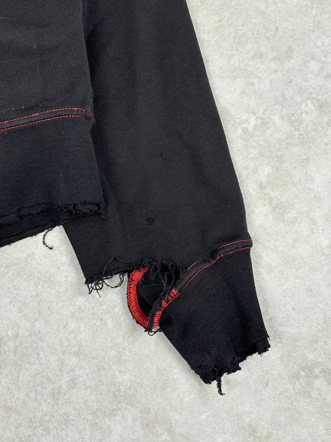 2000s Dsquared2 Black Distressed Zip-up Hoodie APhfFkE 9