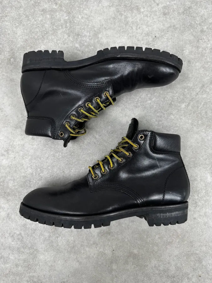 Dsquared2 Black Lace-Up Leather Hiking Boots BBdTwnx 2