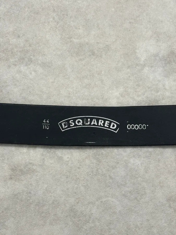 2000s Dsquared2 Black Floral Buckle Leather Belt  LlriaVA 8