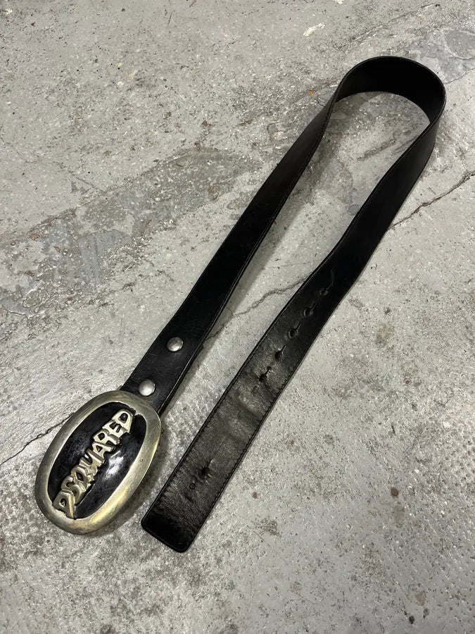 Dsquared2 Black Leather Belt oUTgEao 1