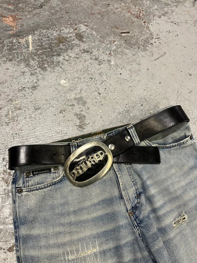 Dsquared2 Black Leather Belt oUTgEao 3