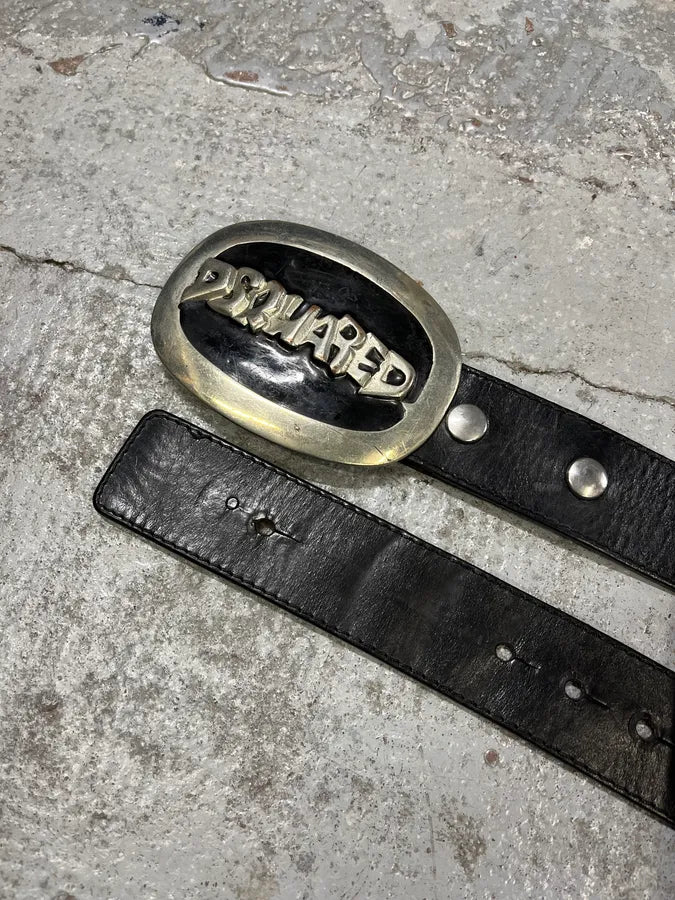 Dsquared2 Black Leather Belt oUTgEao 4