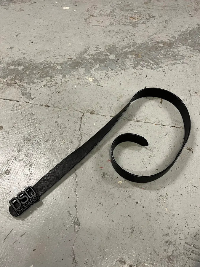 DSquared2 Black Leather Belt YbuMNHC 2