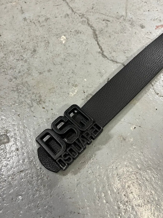 DSquared2 Black Leather Belt YbuMNHC 4