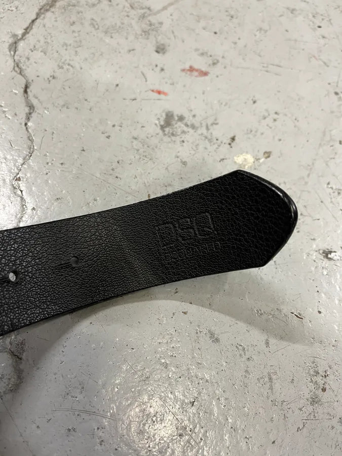 DSquared2 Black Leather Belt YbuMNHC 6