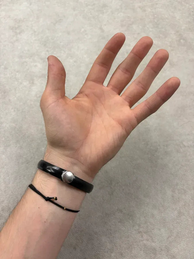 Dsquared2 Black Leather Bracelet JRUtpVs 3