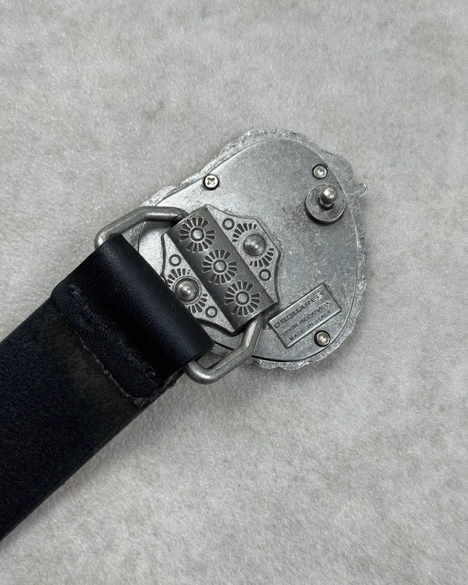 Dsquared2 Black Leather Heart Buckle Belt JGdCSoI 6