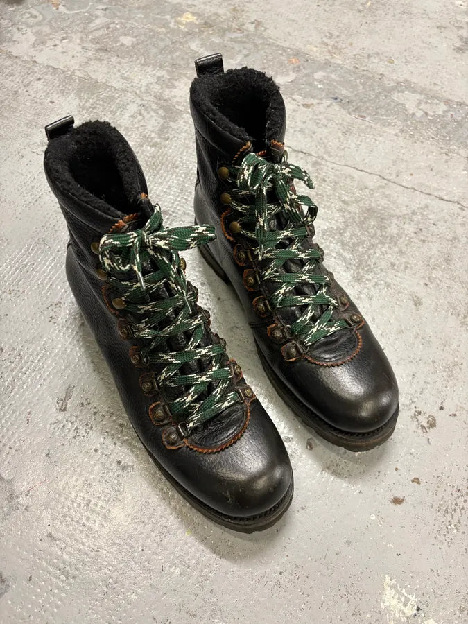 Dsquared2 Black Leather Hiking Boots pHHRjtE 6