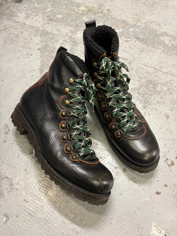 Dsquared2 Black Leather Hiking Boots pHHRjtE 1