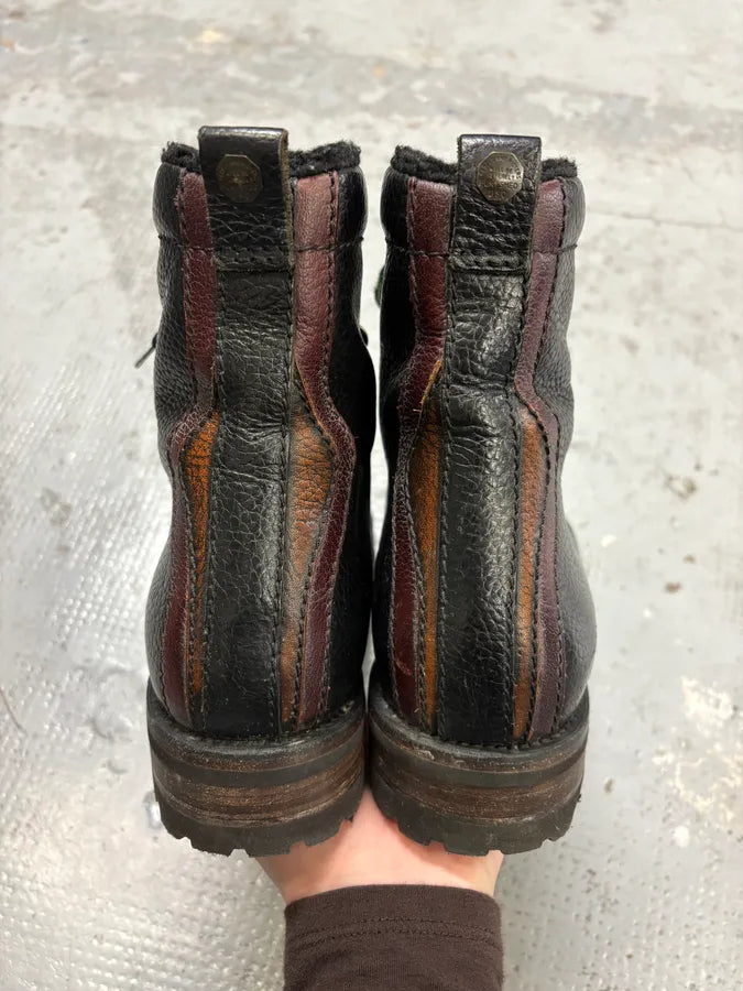 Dsquared2 Black Leather Hiking Boots pHHRjtE 8