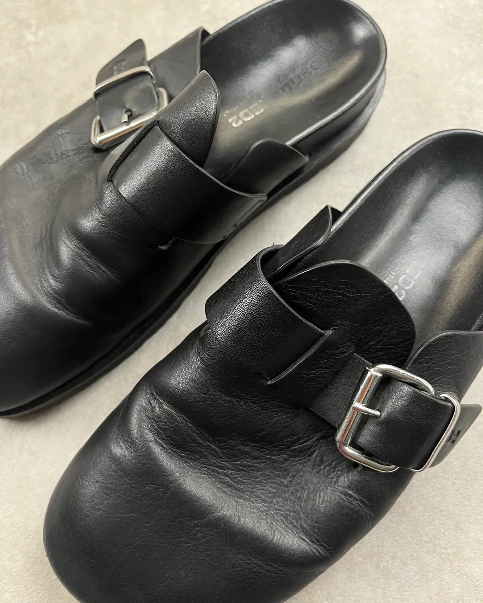 Dsquared2 Black Leather Mules owkMPbM 4